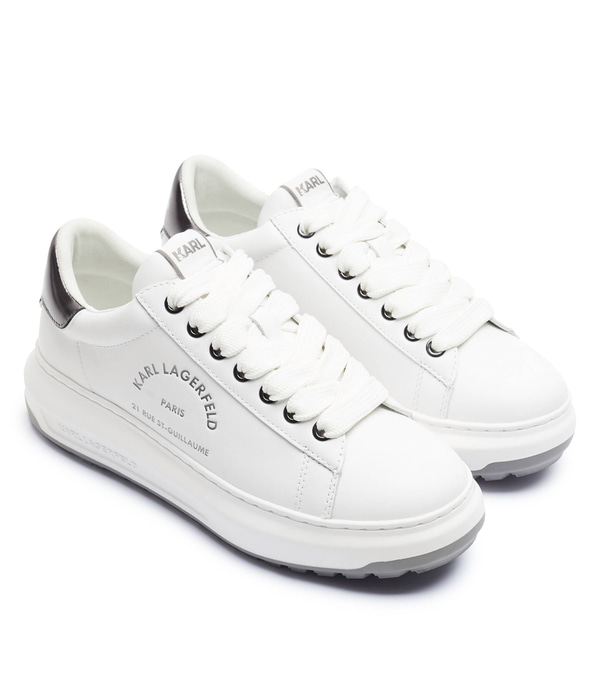 ΠΑΠΟΥΤΣΙΑ SNEAKERS KARL LAGERFELD - 01S WHITE LEATHER/SILVER